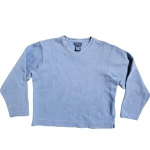 Faconnable Mens Cotton Ribbed Knit V-Neck Long Sleeve Sweater S Capsule Wardrobe